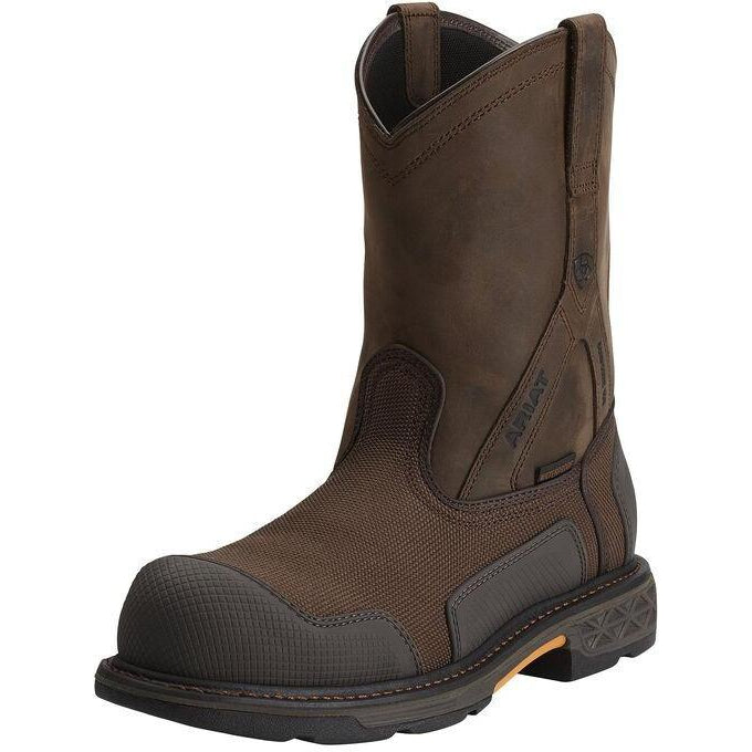 Ariat Men's OverDrive XTR 10" Comp Toe WP Work Boot - Brown - 10012942 7 / Medium / Brown - Overlook Boots