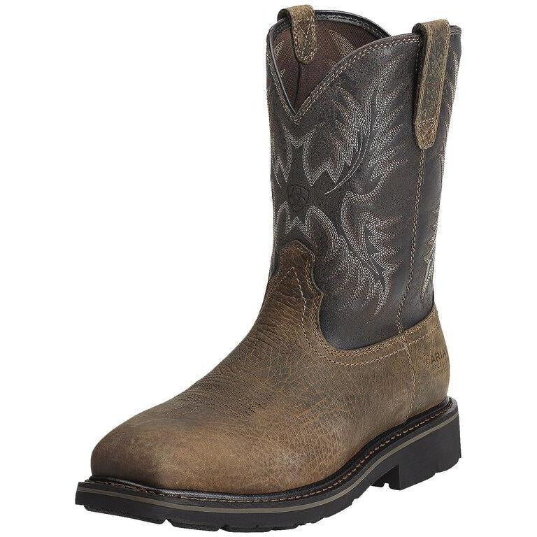Ariat Men's Sierra Puncture Resistant 10" Stl Toe Western Work Boot - 10012948 7 / Medium / Brown - Overlook Boots