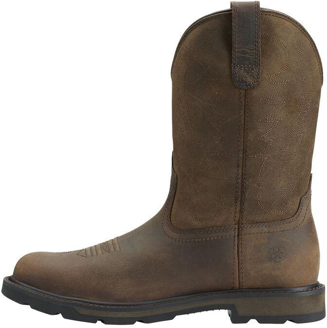 Ariat Men's Groundbreaker 10" Soft Toe Western Work Boot - Brown - 10014238  - Overlook Boots