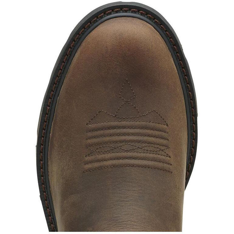 Ariat Men's Groundbreaker 10" Soft Toe Western Work Boot - Brown - 10014238  - Overlook Boots