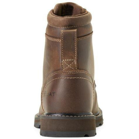 Ariat Men's Groundbreaker 6" Soft Toe WP Work Boot - Brown - 10016256  - Overlook Boots