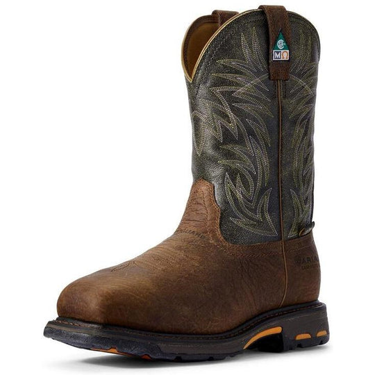 Ariat Men's WorkHog CSA 11" Comp Toe Metguard Work Boot Brown 10017174 7 / Medium / Brown - Overlook Boots