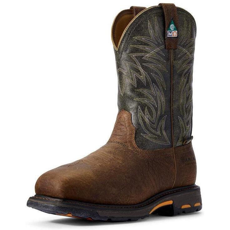 Ariat Men's WorkHog CSA 11" Comp Toe Metguard Work Boot Brown 10017174 7 / Medium / Brown - Overlook Boots