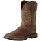 Ariat Men's Groundbreaker 10" Soft Toe Western Work Boot - Brown - 10020059 6.0 / Medium / Brown - Overlook Boots