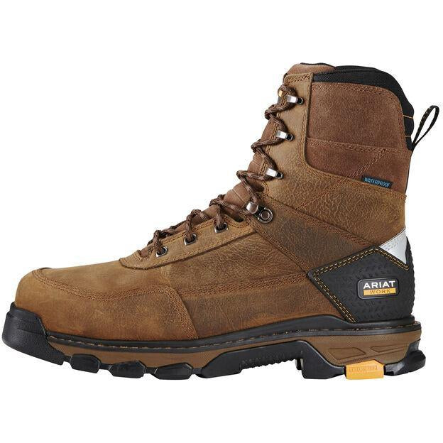 Ariat Men's Intrepid 8" Composite Toe Waterproof Work Boot - Rye Brown - 10020079 - Overlook Boots