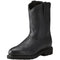 Ariat Men's Sierra 10" Steel Toe Pull-On Western Work Boot - Black - 10021473 7.0 / Medium / Black - Overlook Boots