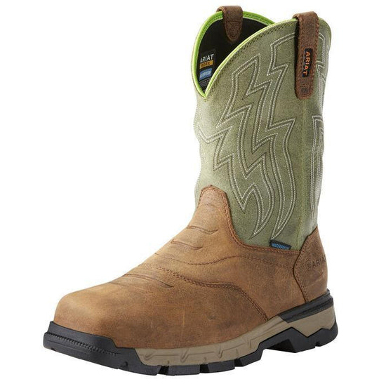 Ariat Men's Rebar Flex 10" Soft Toe Waterproof Western Work Boot - 10021485 7.0 / Medium / Brown - Overlook Boots