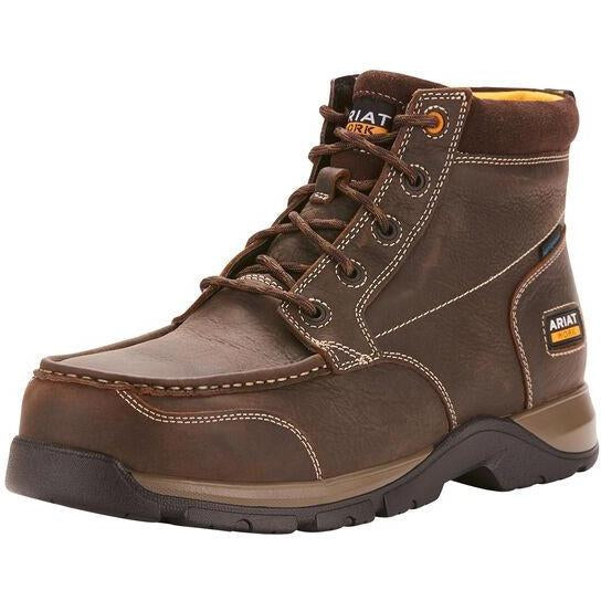 Ariat Men's Edge LTE Chukka 6" Comp Toe Western Work Boot- Brown - 10024953 7 / Medium / Brown - Overlook Boots