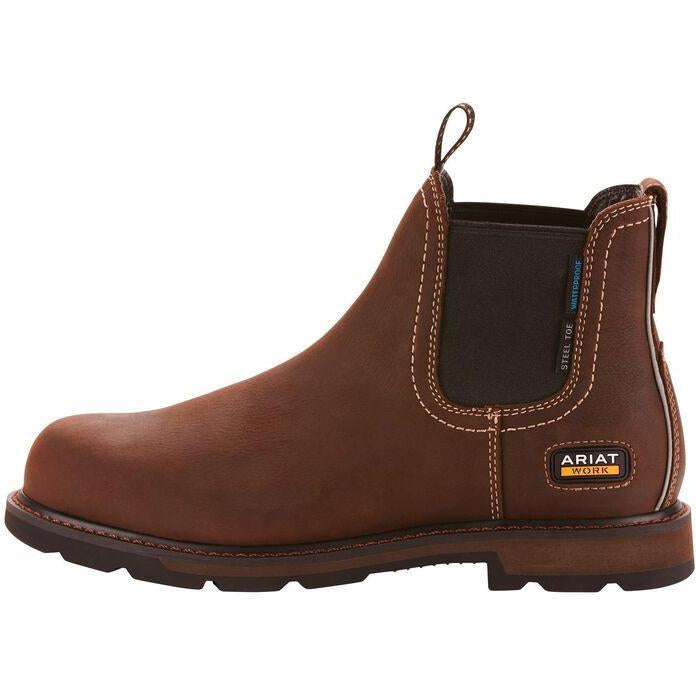 Ariat Men's Groundbreaker Chelsea 6" Steel Toe WP Work Boot - 10024983  - Overlook Boots