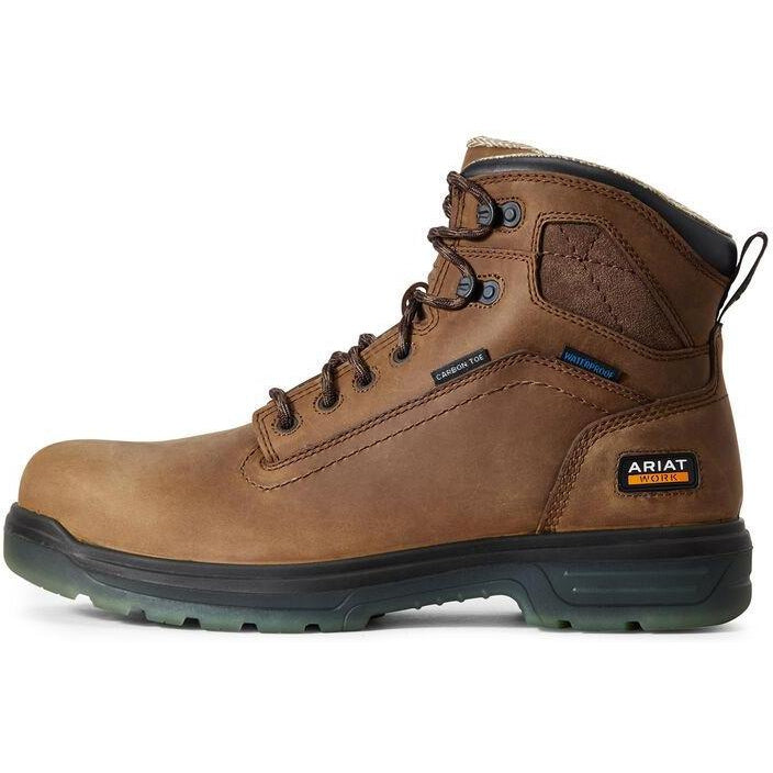 Ariat Men's Turbo H2O CSA 6" Carbon Toe WP PR Work Boot - Bark - 10029132  - Overlook Boots