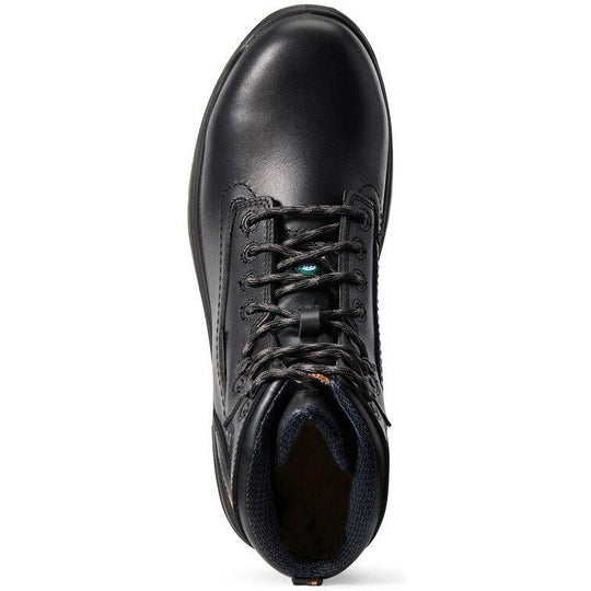 Ariat Men's Turbo Waterproof CSA 6" Carbon Toe Waterproof Puncture Resistant Work Boot- Black - 10029134 - Overlook Boots