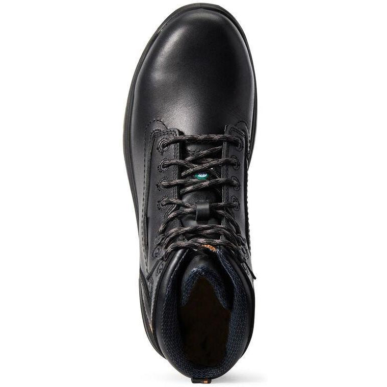 Ariat Men's Turbo H2O CSA 6" Carbon Toe WP PR Work Boot- Black - 10029134  - Overlook Boots