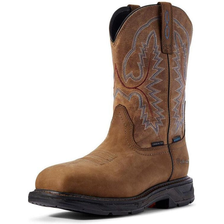 Ariat Men's WorkHog XT 11" Carbon Toe Western Work Boot - Brown - 10031483 7 / Medium / Brown - Overlook Boots