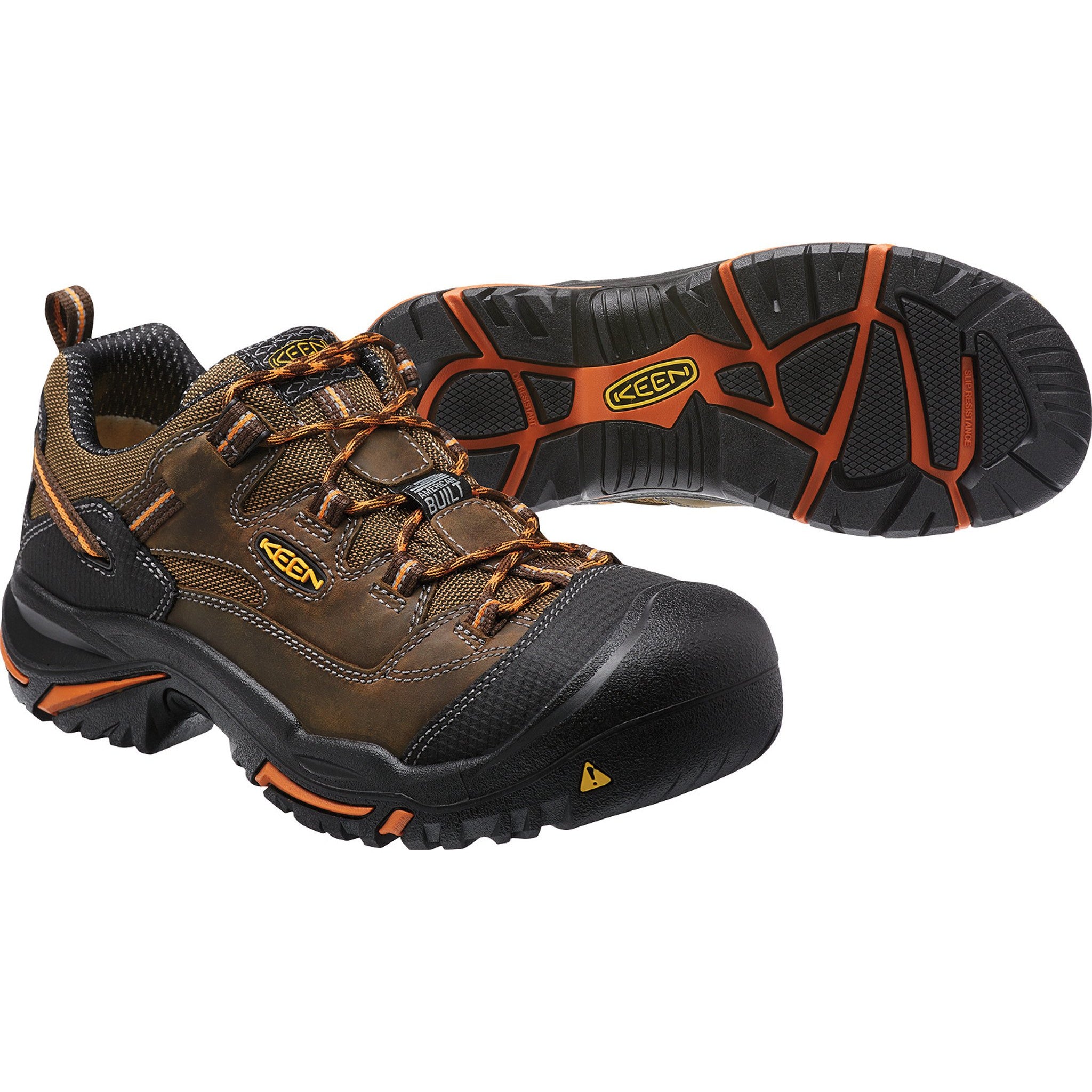 KEEN Utility Men's Braddock Low Soft Toe WP Work Shoe Cascade- 1014606  - Overlook Boots
