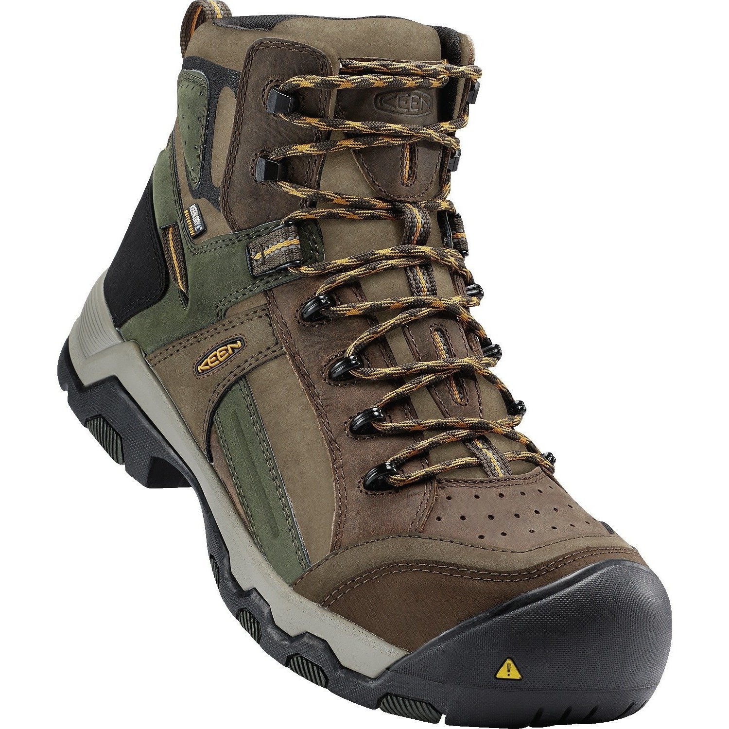 Keen Utility Men's Davenport 6" Mid Comp Toe WP Work Boot - Brown - 1016962 8.5 / Medium / Brown - Overlook Boots