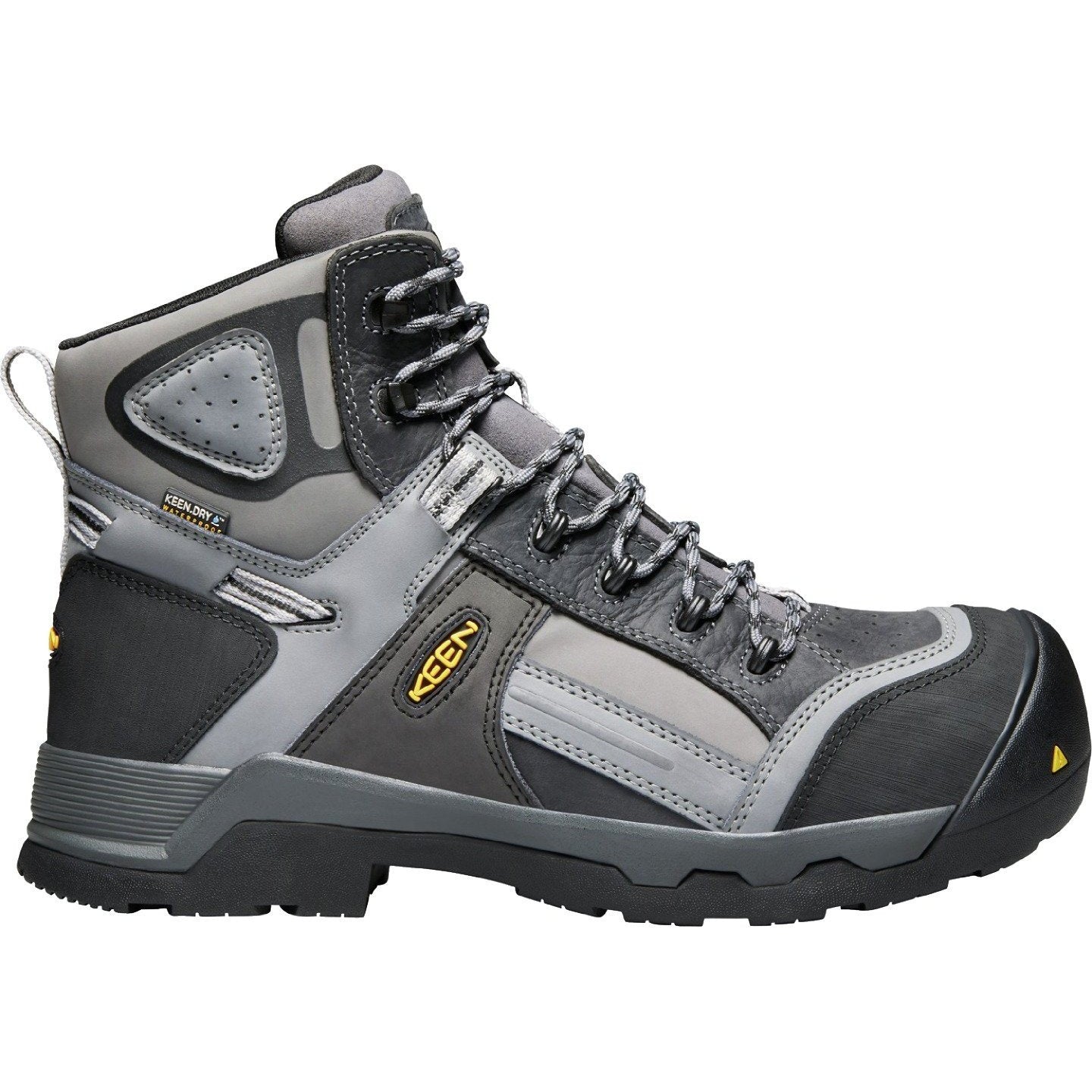 Keen Utility Men's Davenport 6" Mid Comp Toe Ins WP Work Boot Gray - 1017804  - Overlook Boots