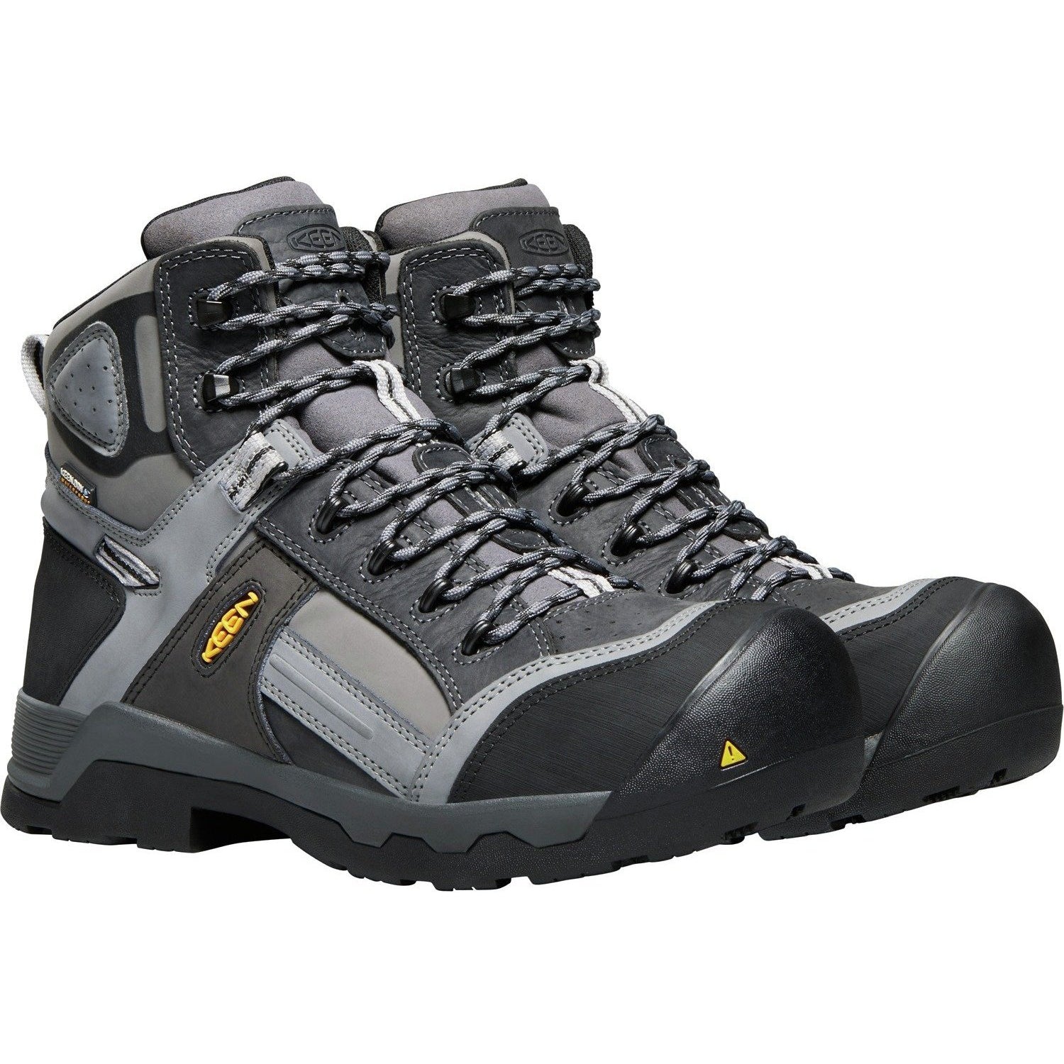 Keen Utility Men's Davenport 6" Mid Comp Toe Ins WP Work Boot Gray - 1017804 8 / Medium / Gray - Overlook Boots