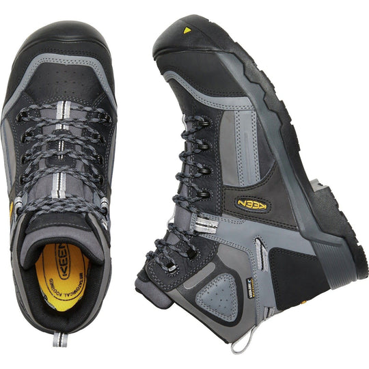 Keen Utility Men's Davenport 6" Mid Composite Toe Ins Waterproof Work Boot Gray - 1017804 - Overlook Boots