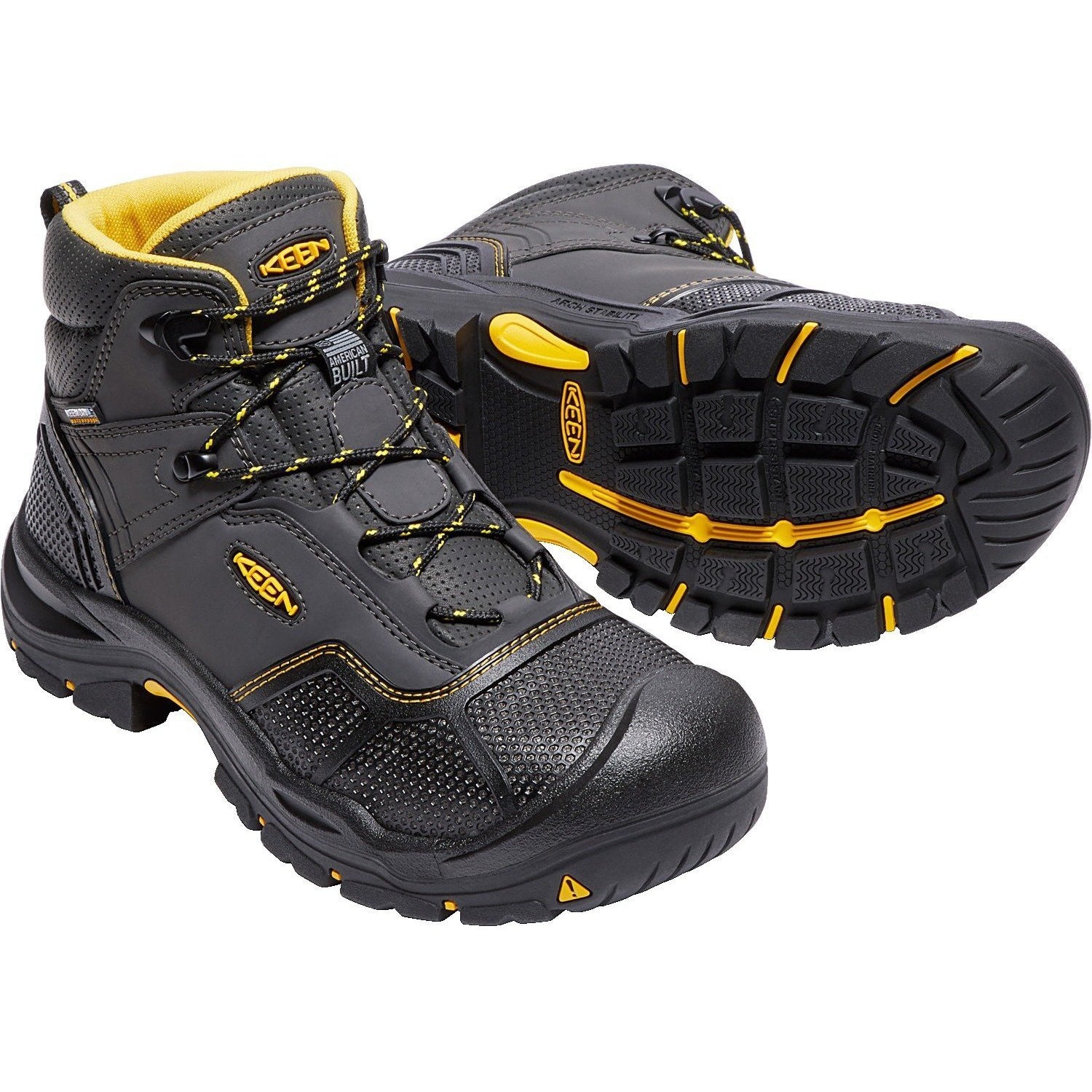 Keen Utility Men's Logandale American Built Steel Toe Work Boot - Black - 1017828  - Overlook Boots