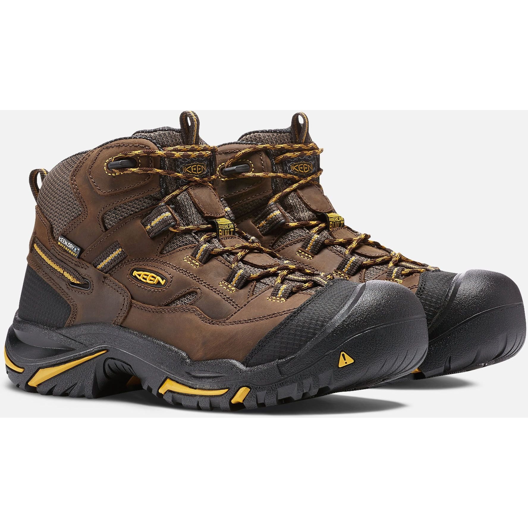 Keen Utility Men's Braddock Mid Soft Toe WP Work Boot - Brown- 1020162 7 / Medium / Brown - Overlook Boots