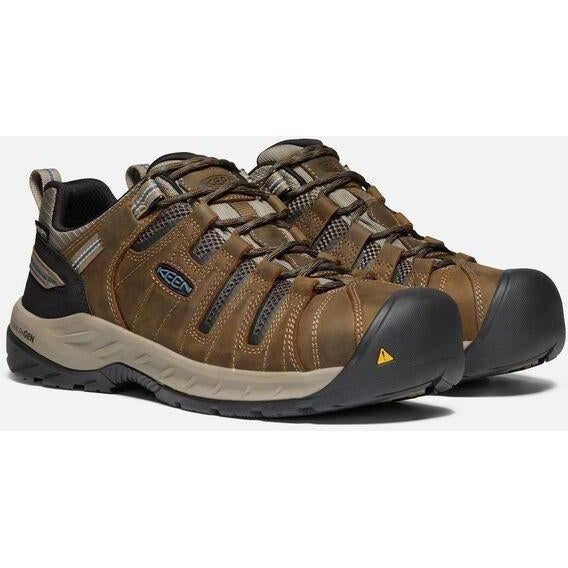 Keen Utility Men's Flint II Steel Toe WP Work Shoe - Brown - 1023236 7 / Medium / Brown - Overlook Boots