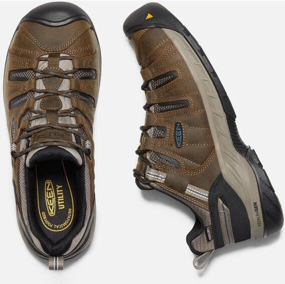 Keen Utility Men's Flint II Steel Toe WP Work Shoe - Brown - 1023236  - Overlook Boots
