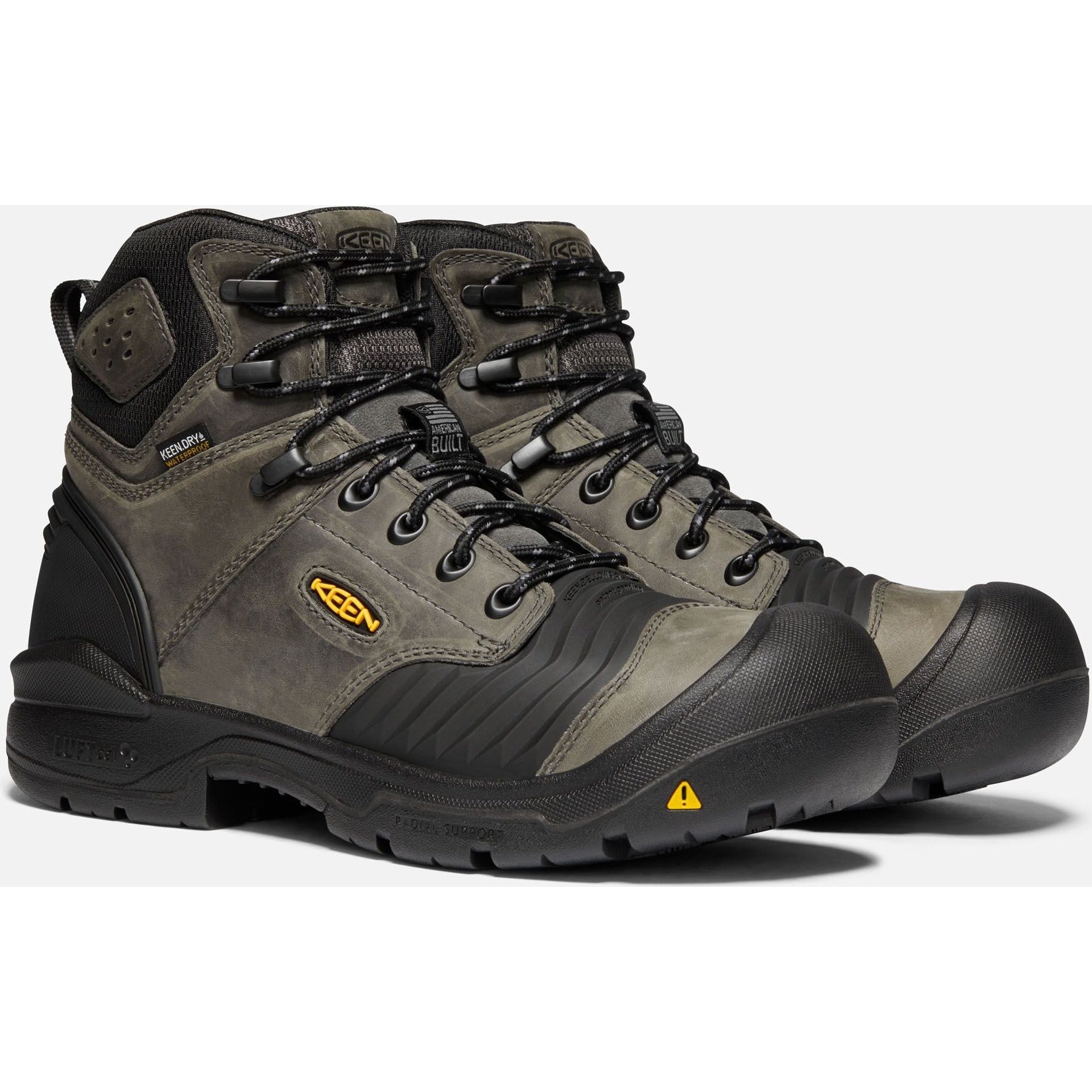 Keen Utility Men's Portland 6" Carbon-Fiber Toe WP Work Boot - 1023387 7 / Medium / Black - Overlook Boots