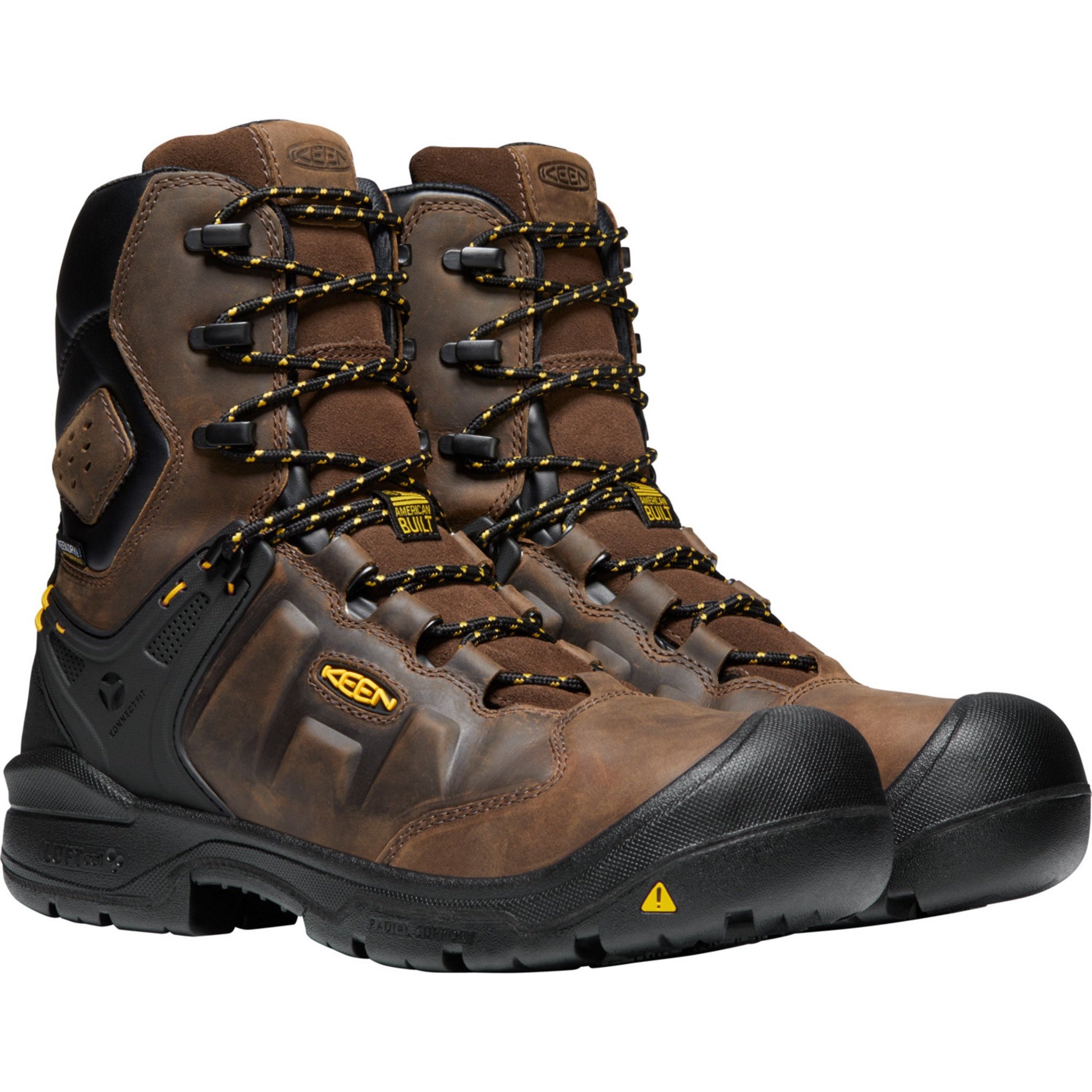 Keen Utility Men's Dover 8" Carbon-Fiber Toe USA Built WP Work Boot - 1024186 7 / Medium / Brown - Overlook Boots