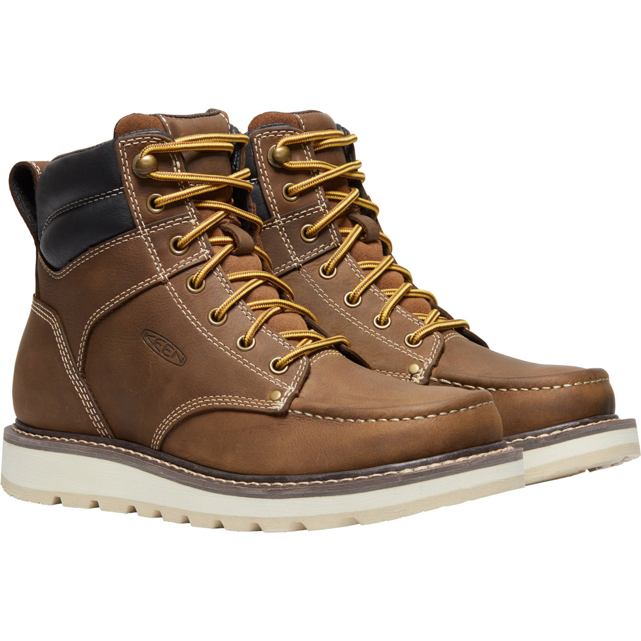 Keen Utility Men's Cincinnati 6" Soft Toe Wedge Work Boot - 1025614 7 / Medium / Brown - Overlook Boots