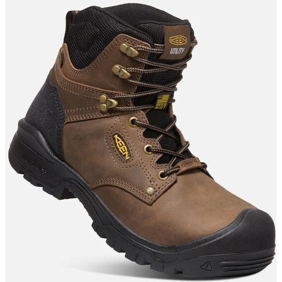 KEEN Utility Men's Independence 6" WP Carbon FT Work Boot - Brown- 1026487  - Overlook Boots