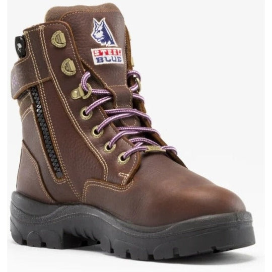 Steel Blue Women's Southern Cross Side Zipper 6" Waterproof Steel Toe MG Work Boot - 892853 - Overlook Boots