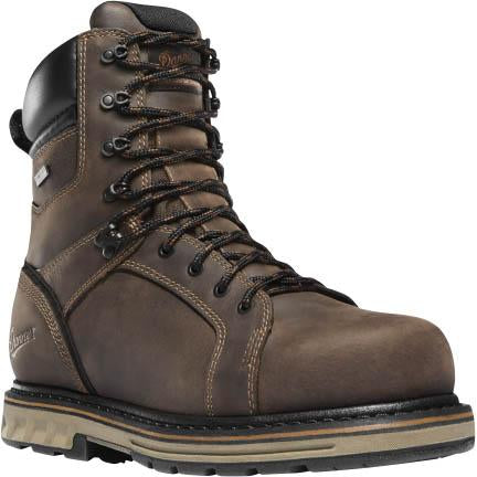 Danner Men's Steel Yard 8" Steel Toe WP Work Boot - Brown - 12534 8 / Medium / Brown - Overlook Boots