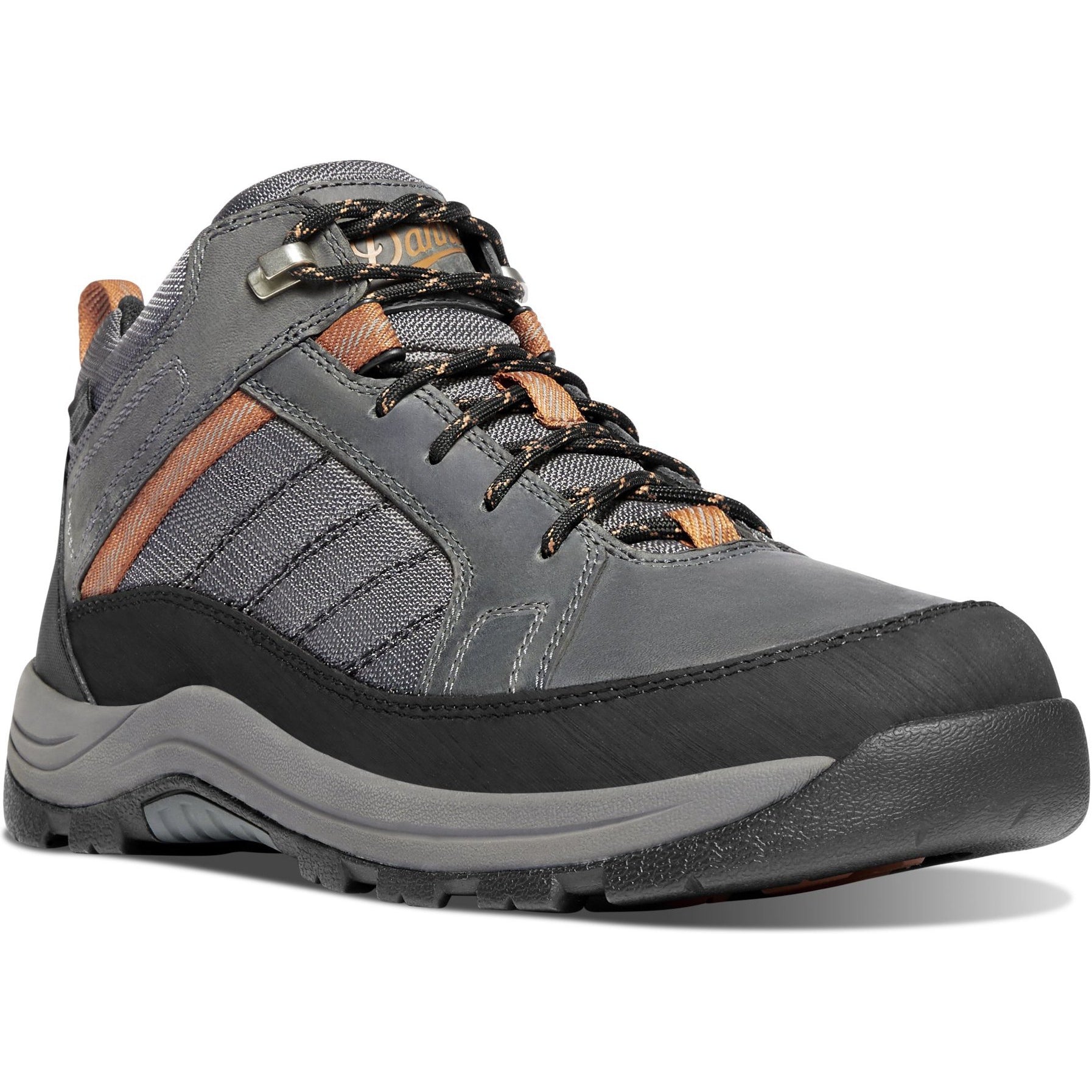 Danner Men's Riverside 4.5" Soft Toe WP Hiking Work Boot- Gray - 15341 7 / Medium / Gray/Orange - Overlook Boots