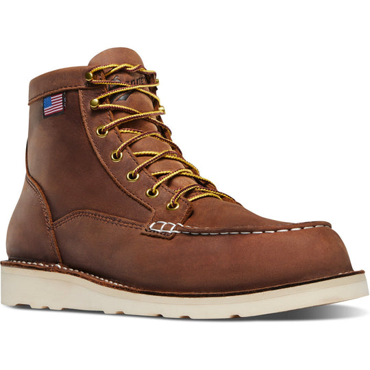 Danner Men's Bull Run 6" Moc Toe USA Made Wedge Work Boot - Tobacco - 15573 7.0 / Medium / Tobacco - Overlook Boots