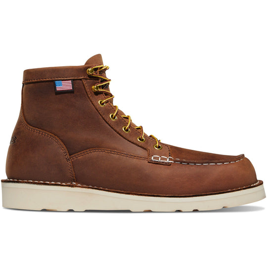 Danner Men's Bull Run 6" Moc Toe USA Made Wedge Work Boot - Tobacco - 15573 - Overlook Boots