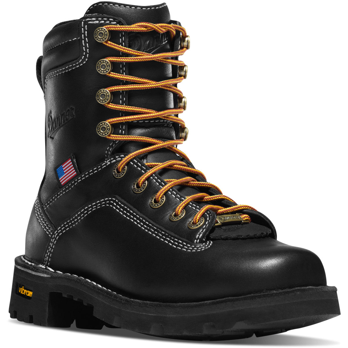 Danner Women's Quarry USA Made Waterproof Work Boot - Black - 17323 7 / Medium / Black - Overlook Boots