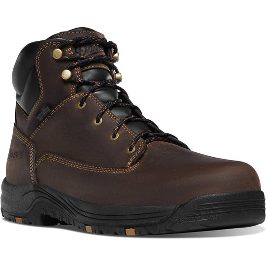 Danner Men's Caliper 6" Aluminum Toe Waterproof Work Boot - Brown - 19453 7.0 / Medium / Brown - Overlook Boots