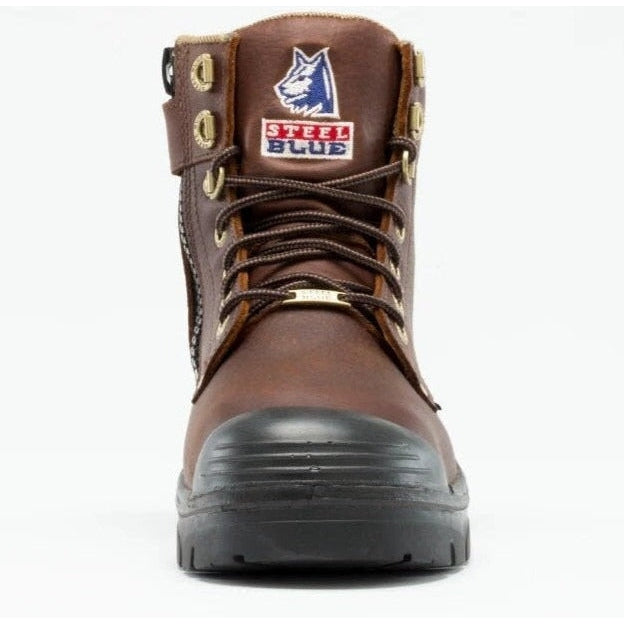 Steel Blue Men's Argyle Met Bump 6" Waterproof MG Steel Toe Side Zipper Work Boot - Oak - 862902 - Overlook Boots