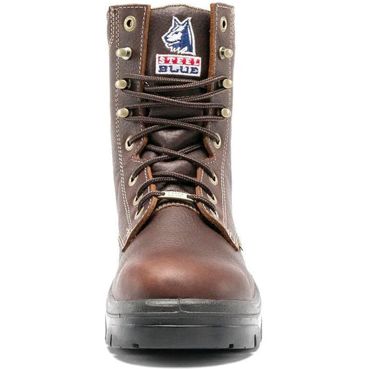 Steel Blue Men's Portland 8" Waterproof Soft Toe Lace Up Work Boot - Oak - 810955 - Overlook Boots