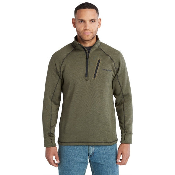 Timberland Pro Men's Reaxion 1/4 Athletic Fleece Jacket -Green- TB0A55RV369  - Overlook Boots