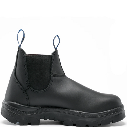 Steel Blue Men's Hobart 6" Steel Toe Waterproof Ankle Work Boot- Black- 812901 7 / Medium / Black - Overlook Boots