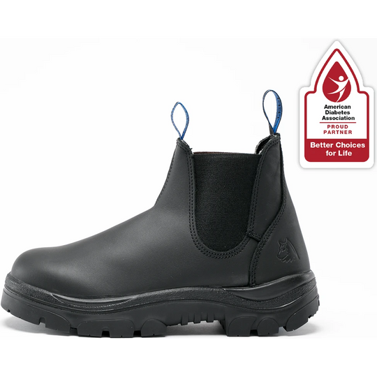 Steel Blue Men's Hobart 6" Steel Toe Waterproof Ankle Work Boot- Black- 812901 - Overlook Boots