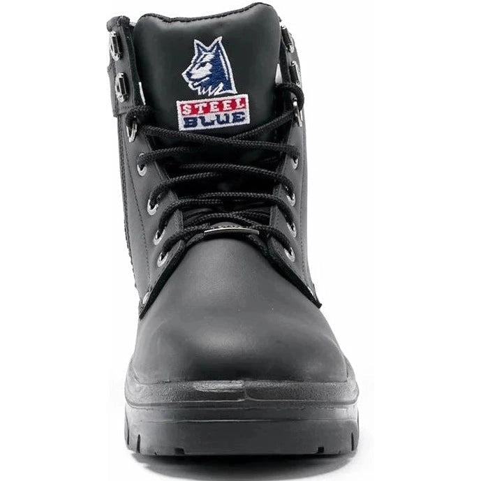 Steel Blue Men's Argyle 6" WP Steel Side Zip Work Boot - Black - 312951  - Overlook Boots