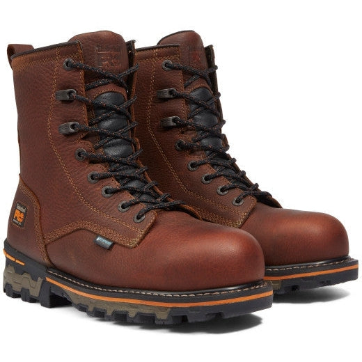 Timberland PRO Men's Boondock 8" Comp Toe WP Work Boot TB01112A210 7 / Medium / Brown Tumbled - Overlook Boots