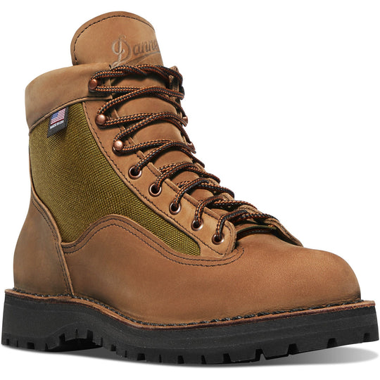 Danner Men's Light II 6" Waterproof USA Made Hiking Boot - Brown - 33000 6.0 / Wide / Brown - Overlook Boots