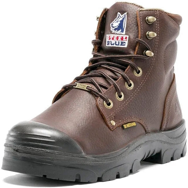 Steel Blue Men's Argyle Met Bump 6" Waterproof Steel Toe Metguard Work Boot - Oak - 832912 - Overlook Boots