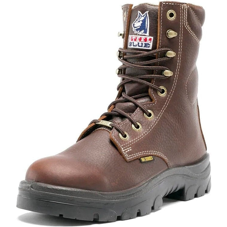 Steel Blue Men's Portland 8" WP Soft Toe Lace Up Work Boot - Oak - 810955  - Overlook Boots