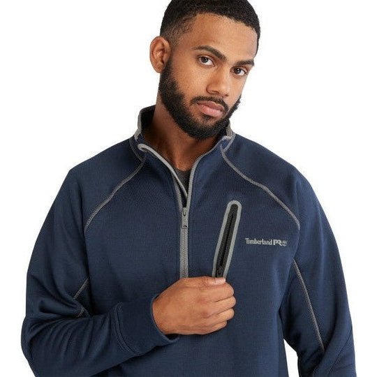 Timberland Pro Men's Reaxion 1/4 Athletic Fleece Jacket -Navy- TB0A55RV440  - Overlook Boots