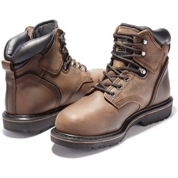 Timberland Pro Men's Pit Boss 6" ST Slip Resist Work Boot -Brown- TB033034214  - Overlook Boots