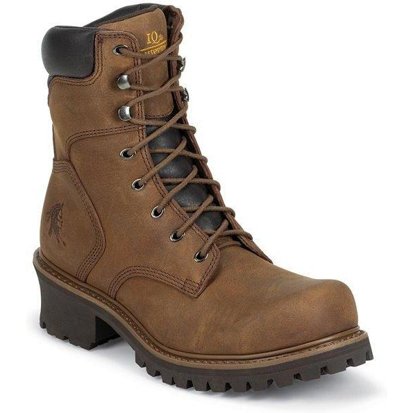 Chippewa Men's Hador 8" Steel Toe WP 400G Ins Logger Work Boot - 55025 8 / Extra Wide / Brown - Overlook Boots